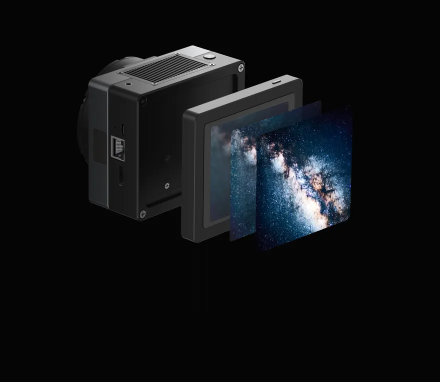 ArcBlue C42 processing module with stacked astrophotography frames