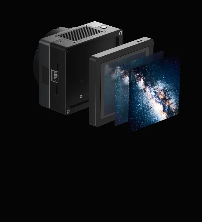 ArcBlue C42 processing module with stacked astrophotography frames