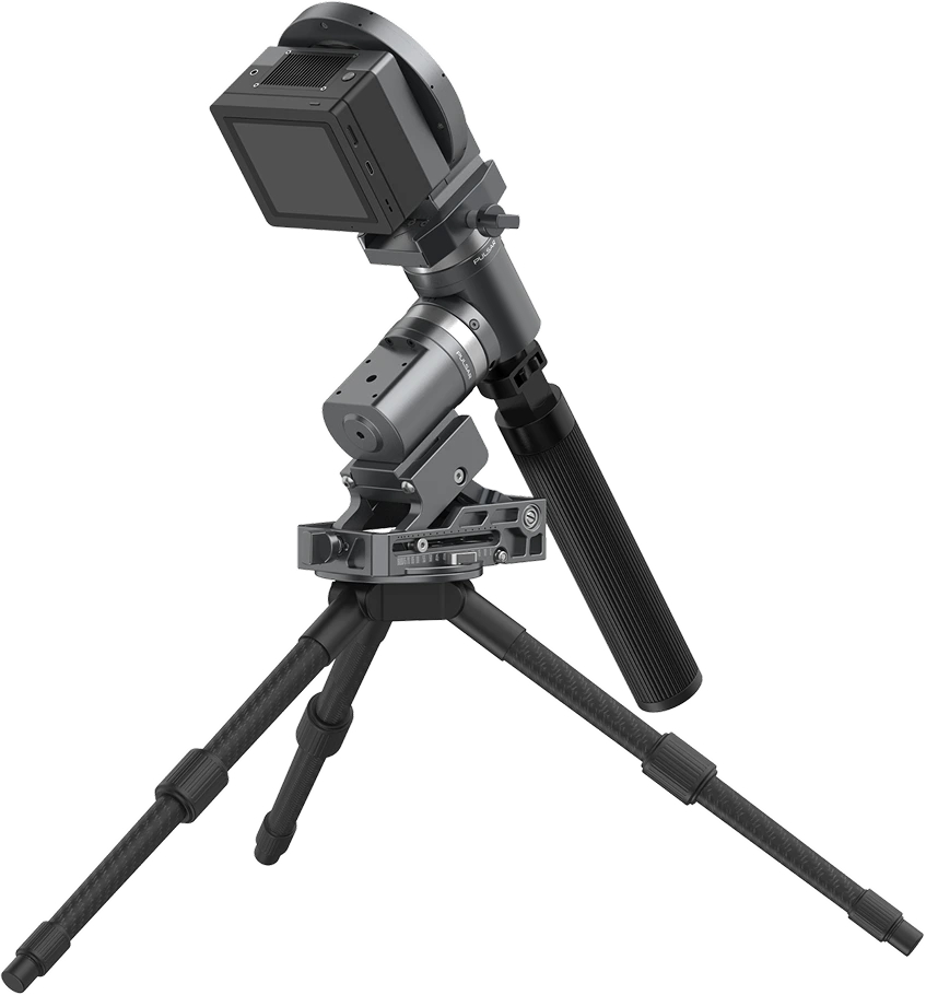 ArcBlue C42 full-frame camera with detachable magnetic touchscreen on the Pulsar tri-axis mount