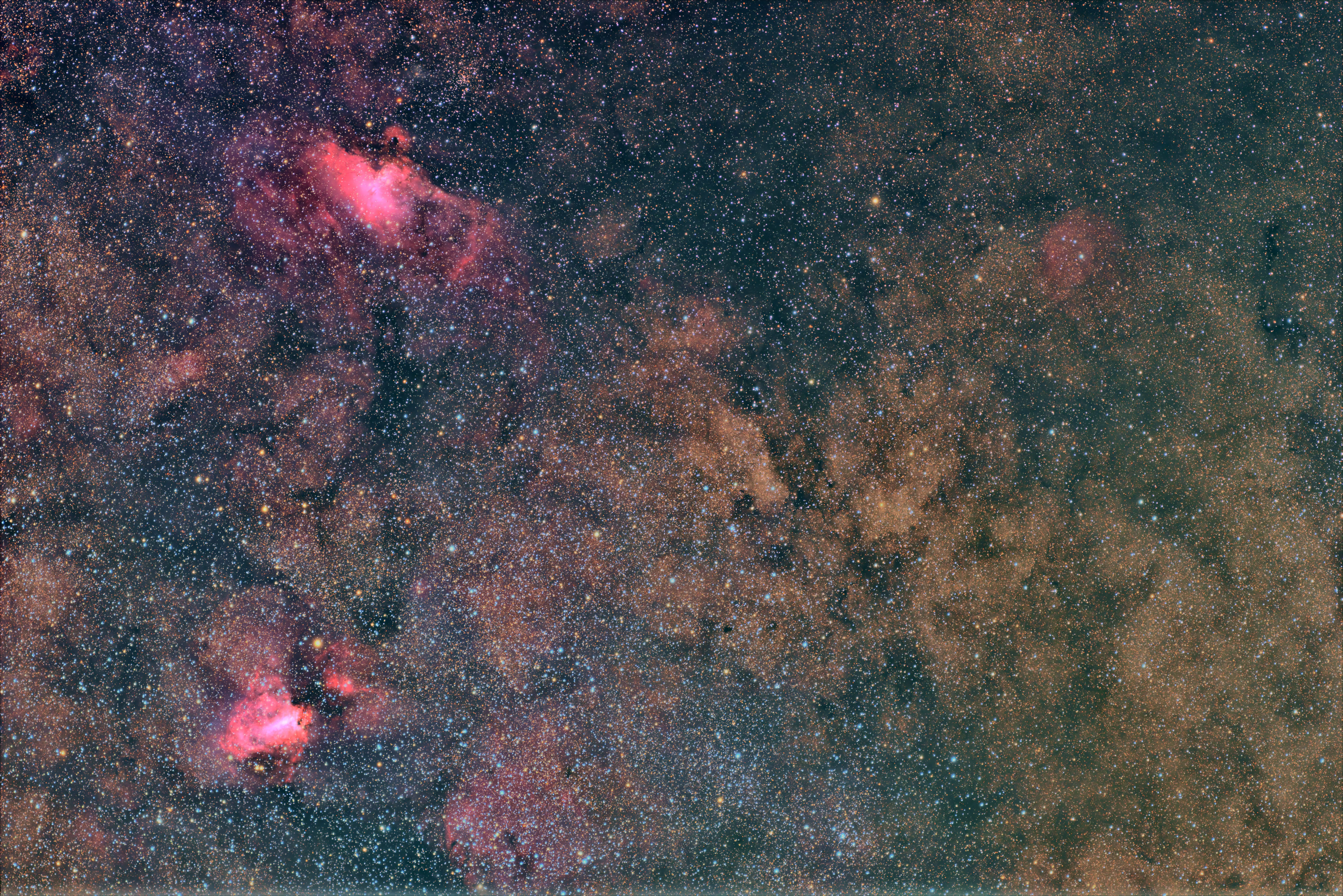 Eagle Nebula (Pillars of Creation) & Omega Nebula