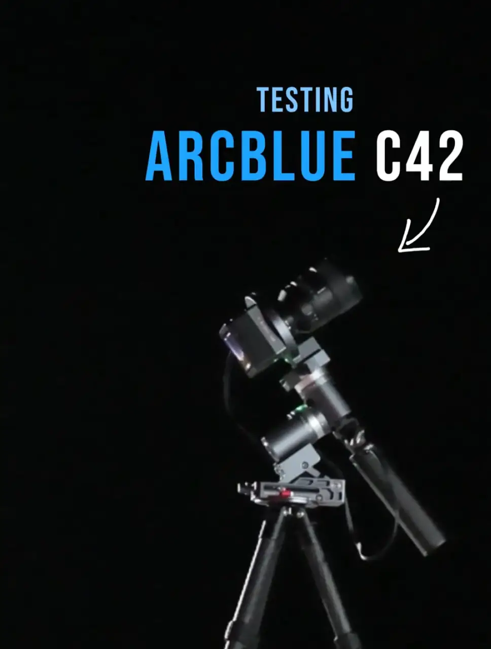 ArcBlue C42 setup close-up from Jonathan Gazze product test