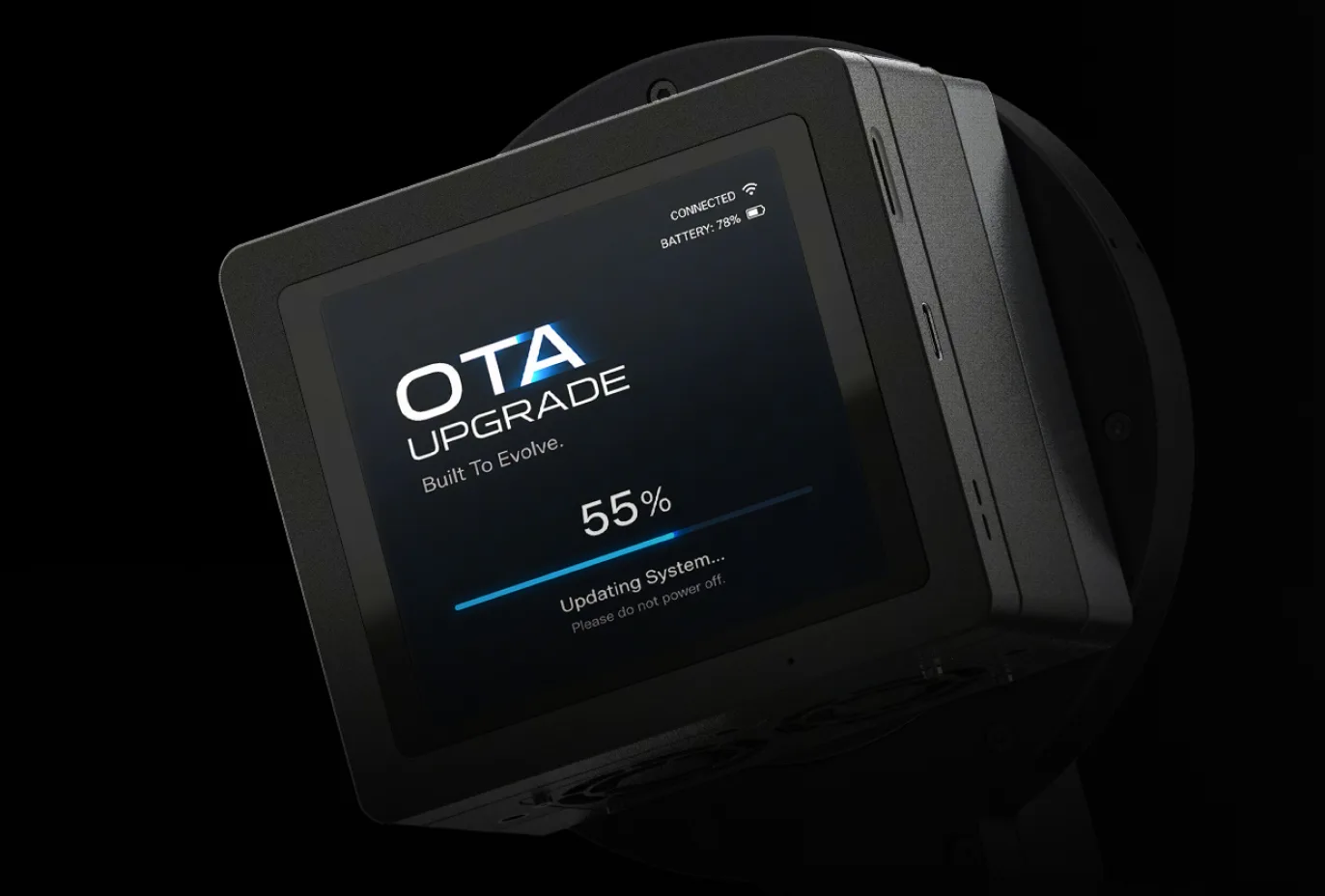 ArcBlue C42 screen showing OTA upgrade progress