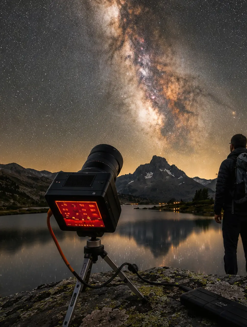 Expedition imaging setup under the night sky